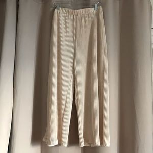 Vintage 80s micro pleat plisse wide leg pant
